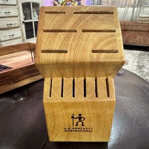 J.A. Henckels International 12 Slot Wood Knife Block Holder